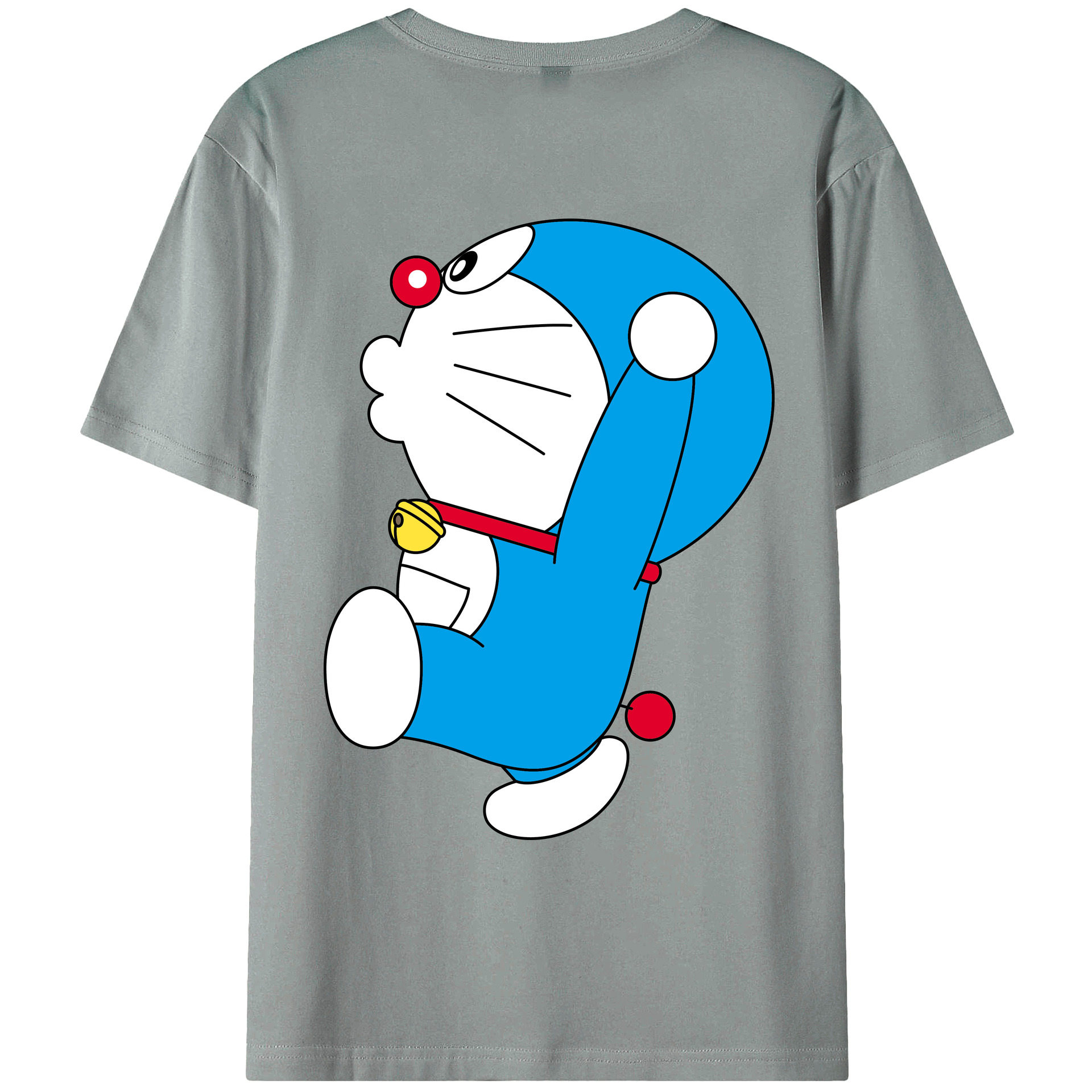 （画像用） ドラえもん Doraemon 綿100％ メンズ半袖Tシャツ（バックプリント） 通気性